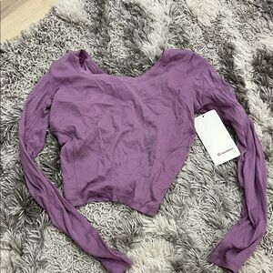 lululemon athletica Purple Long Sleeve Crop Top